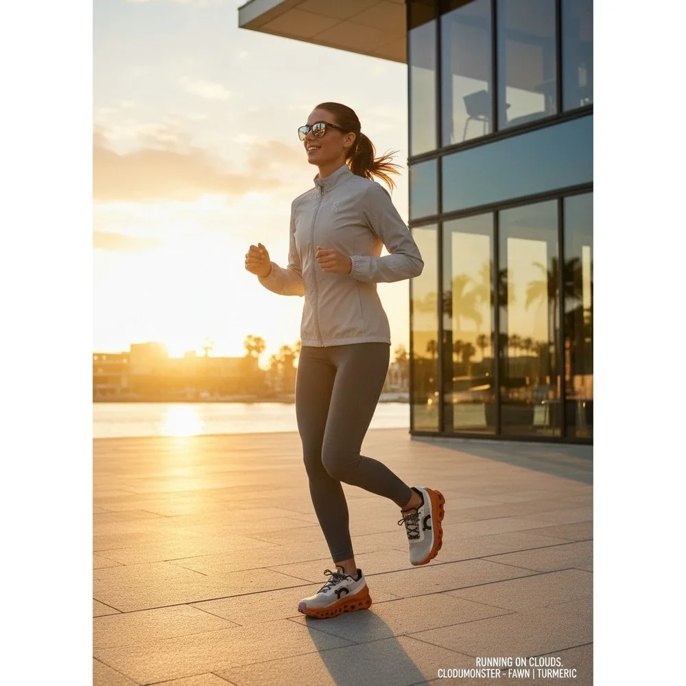 On Running Cloudmonster Fawn Turmeric Womens Running Shoes 61.98652‎ US 9W